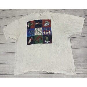 Vintage 90s Tabasco Hot Sauce Graphic T Shirt Rare Design Size 2XL XXL Defects